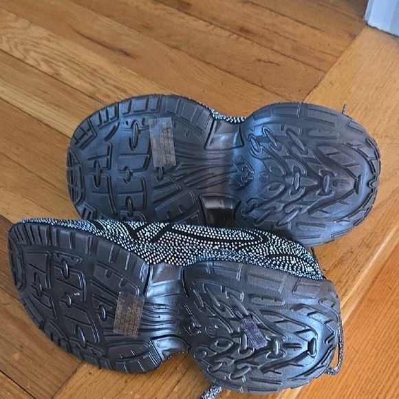 Sparkling Black and Silver Rhinestones Sneakers 🩶 SIZE 10 - Picture 5 of 7
